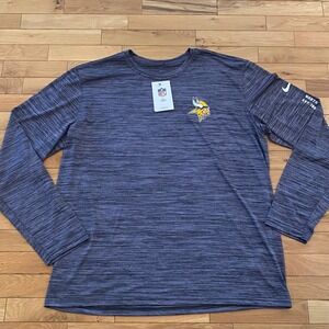 Nike Minnesota Vikings NFL Long Sleeve T Shirt Mens XL Gray Therma Fit
